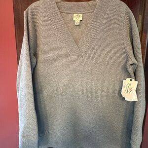 St. John's Bay Heather Gray V-Neck Sweater